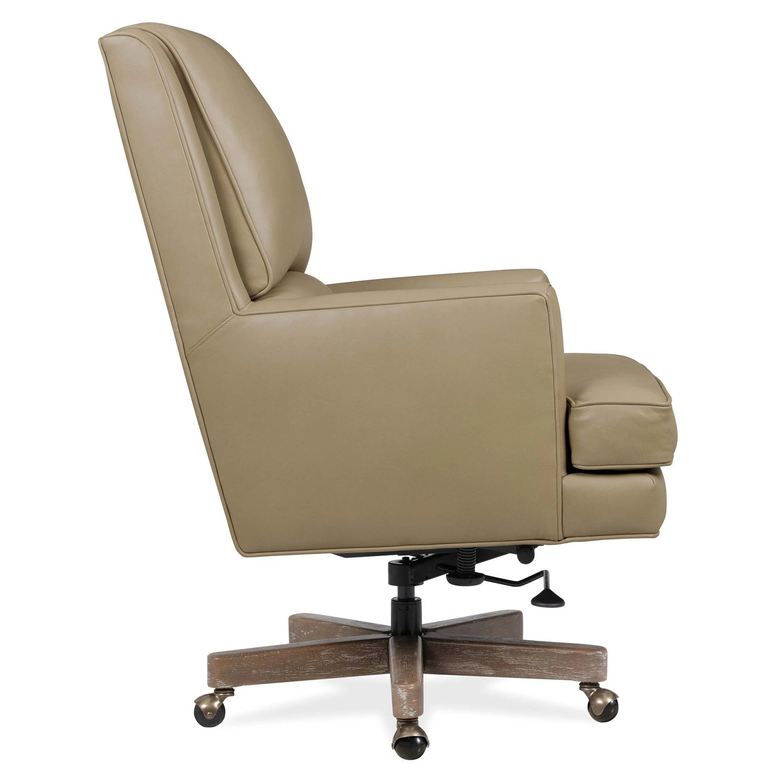 Wright Leather Executive Swivel Tilt Chair, Beige - Image 3