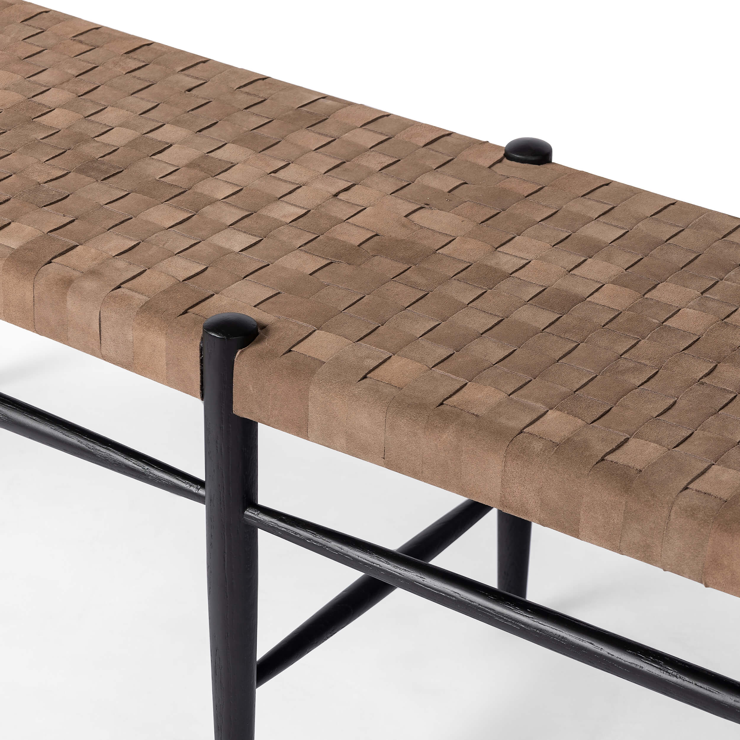 Wyatt Bench, Drifted Matte Black - Image 4
