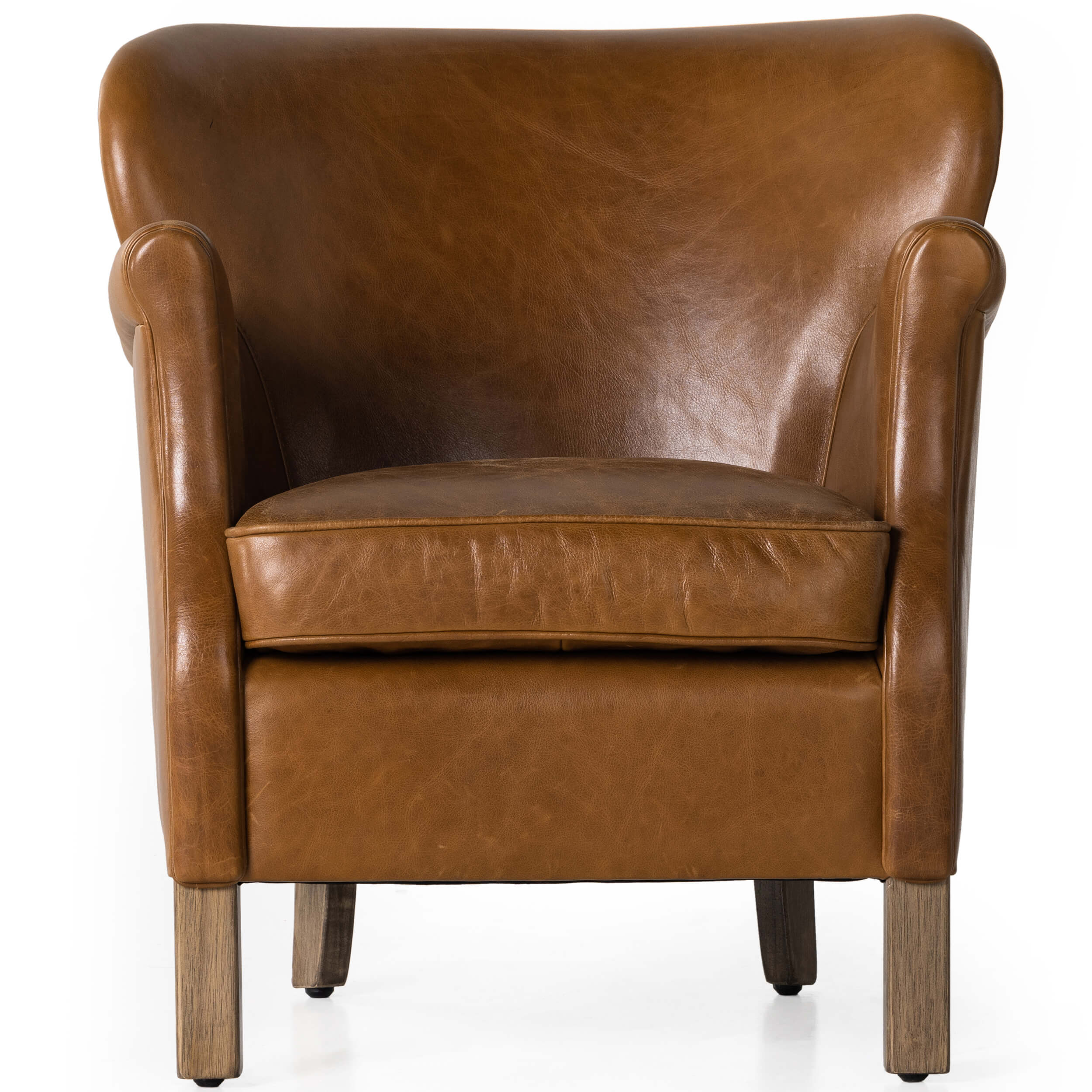 Wycliffe Leather Chair, Vintage Soft Camel by Four Hands - Image 2