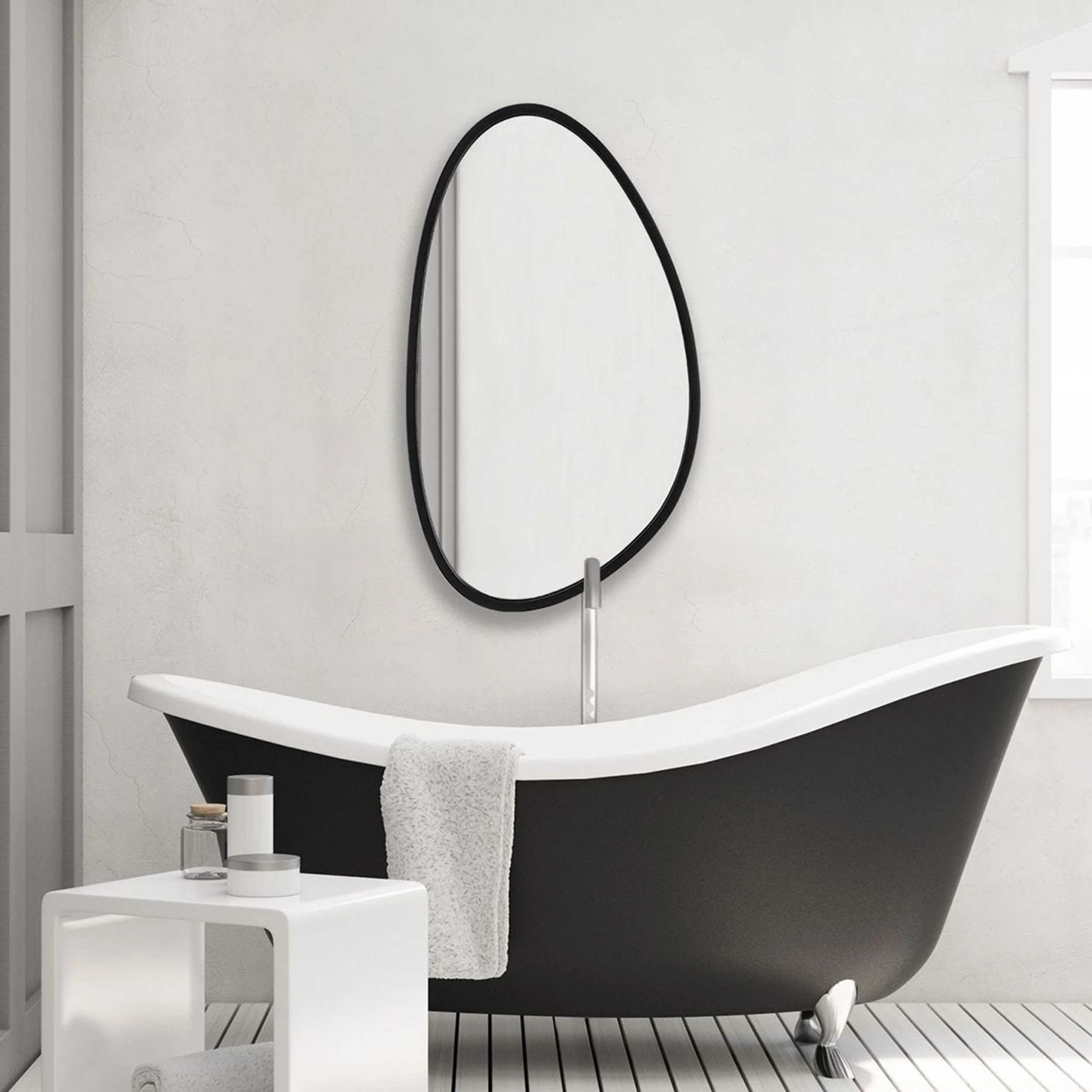 Xochi Mirror, Black - Image 3