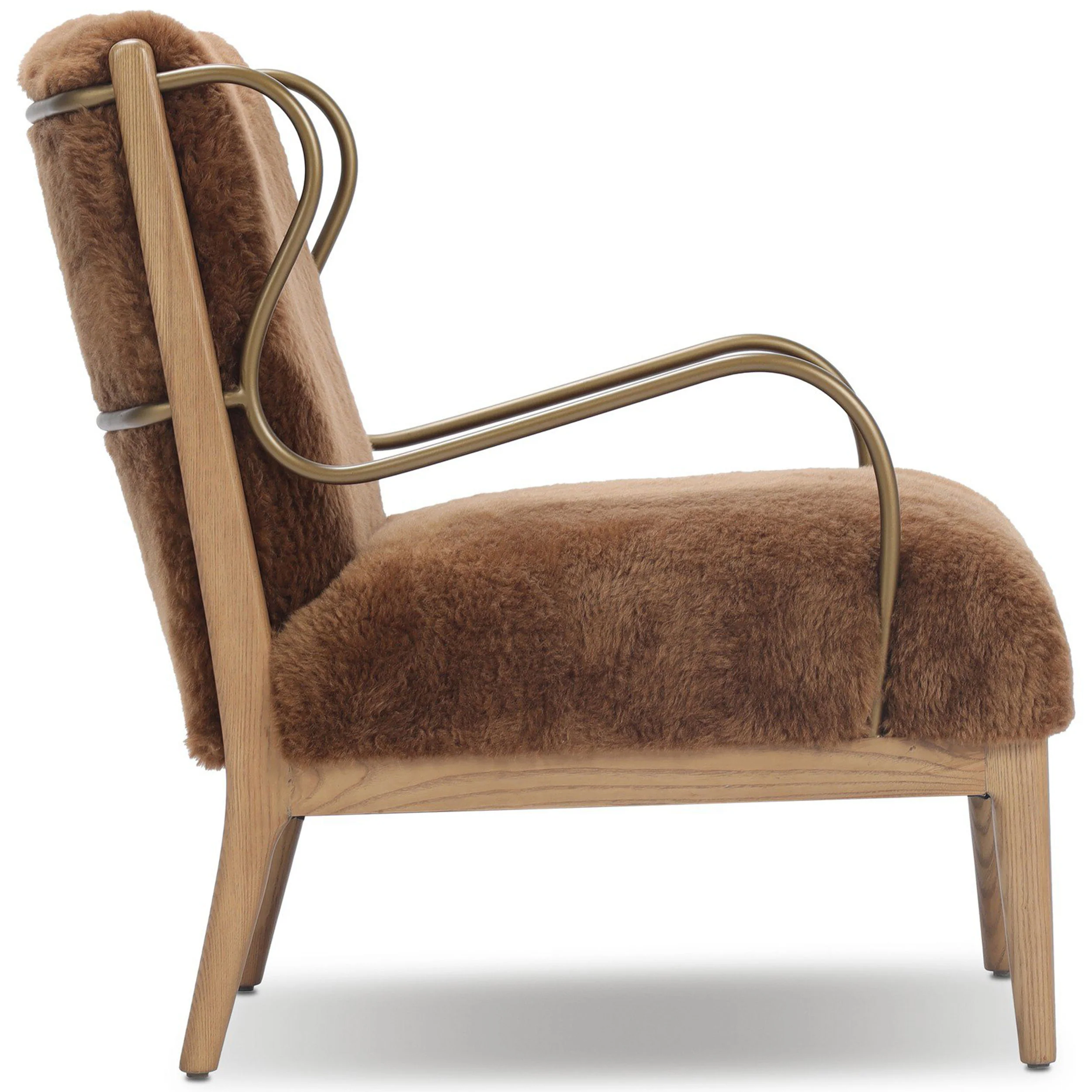 Yesenia Chair, Ochre Shearling by Four Hands - Image 3