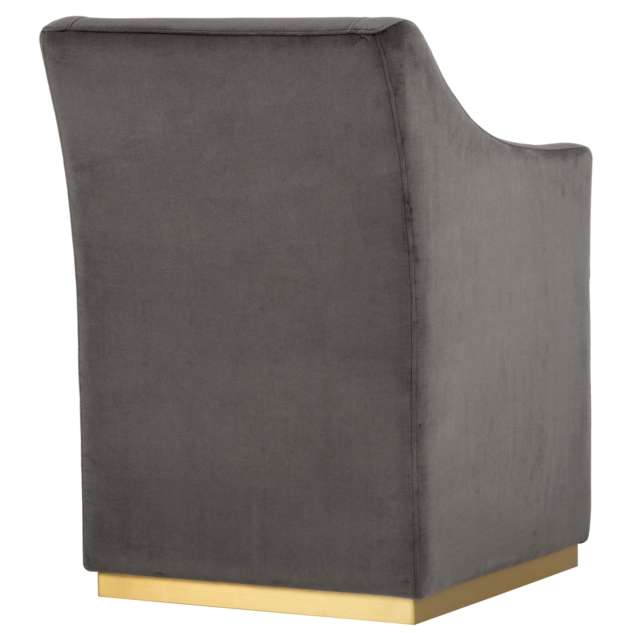 Zane Wheeled Lounge Chair, Pebble - Image 3