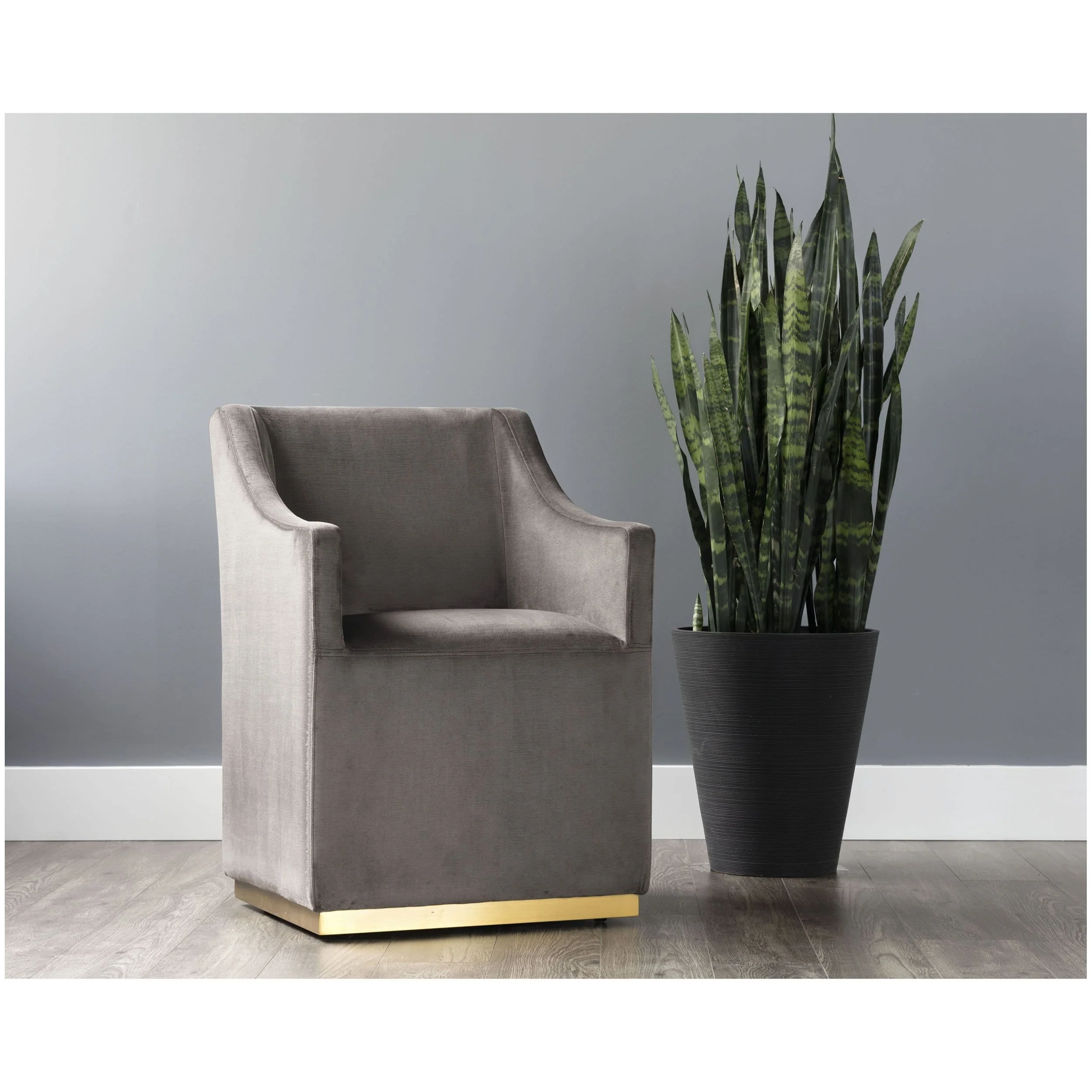 Zane Wheeled Lounge Chair, Pebble - Image 6