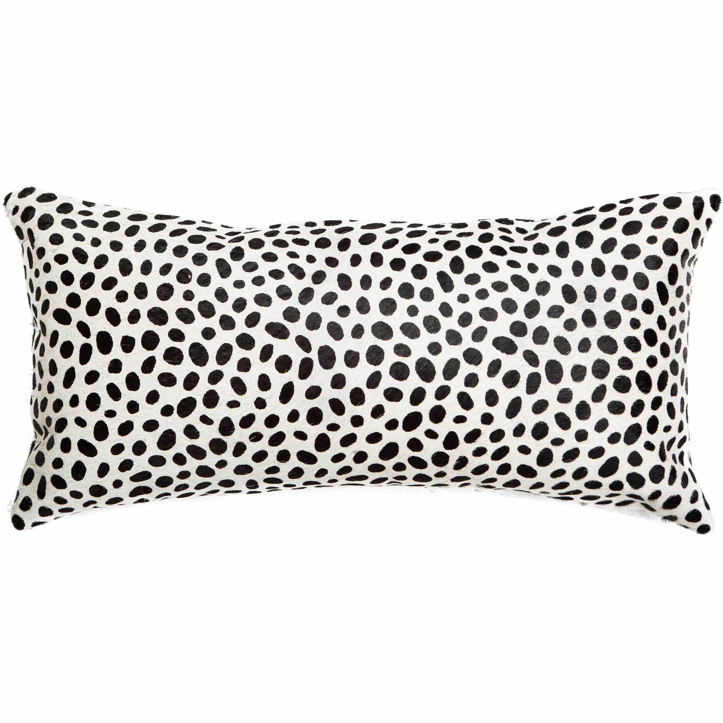 Cowhide Lumbar Pillow, Cheetah Print