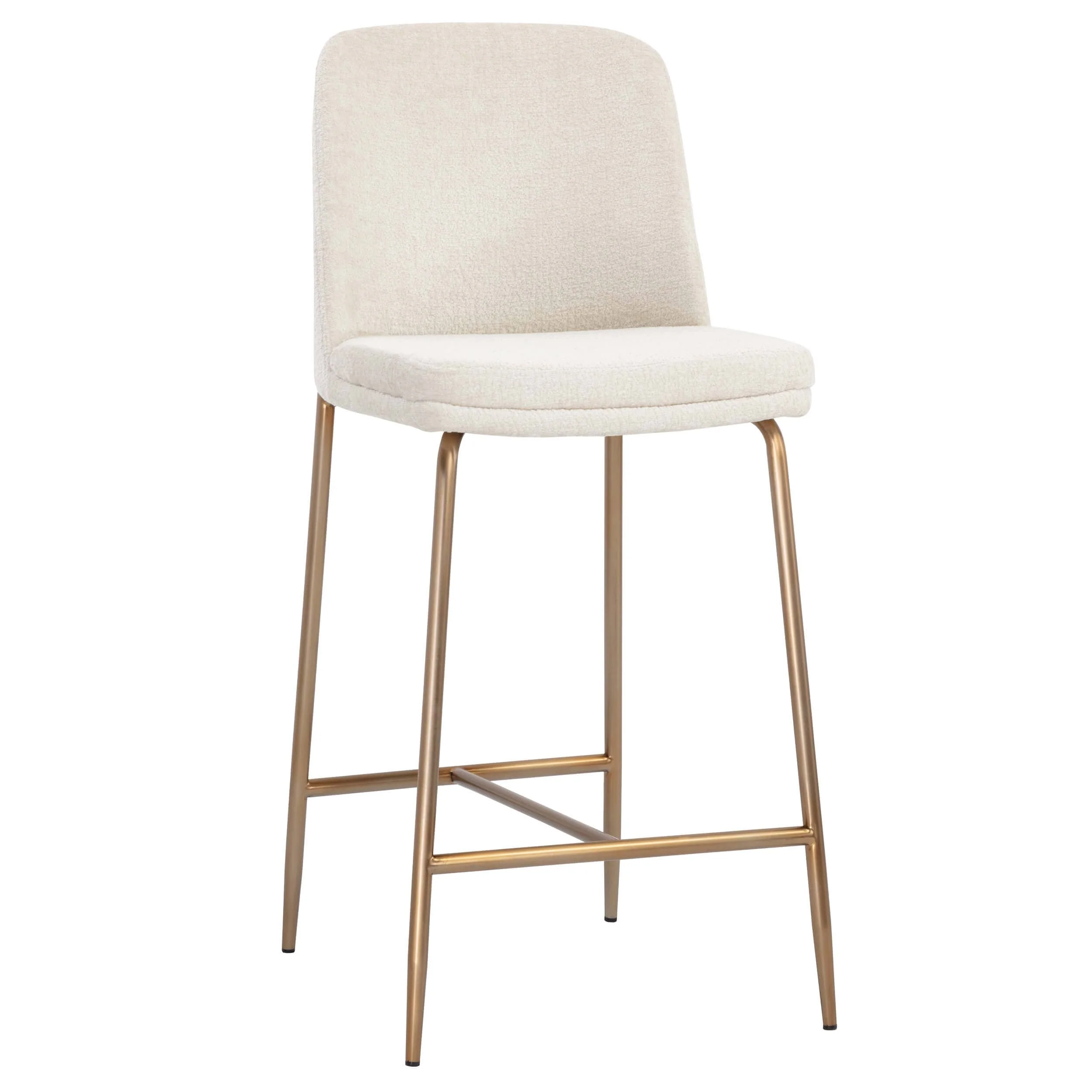 Zeke Counter Stool, Bergen Ivory/Antique Brass