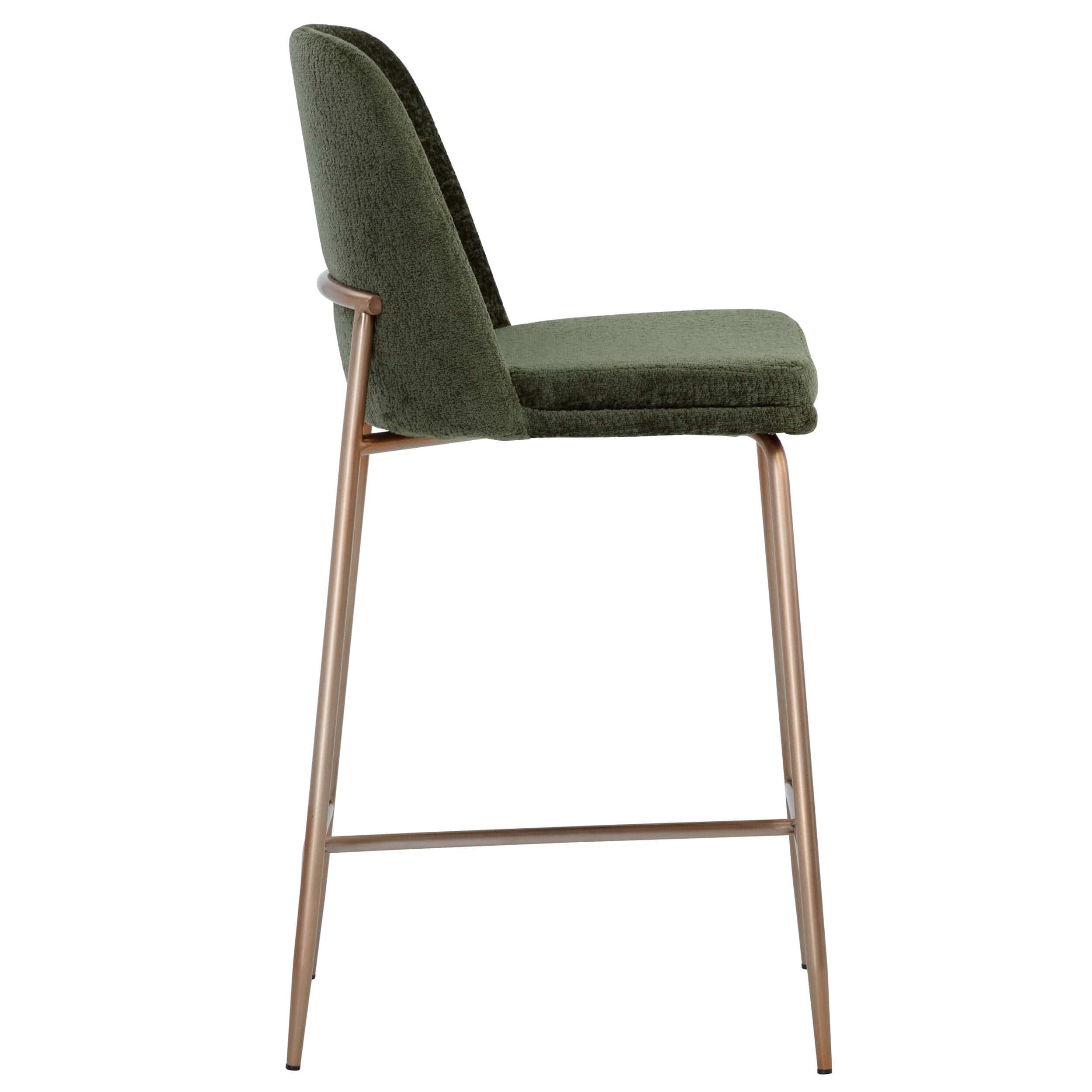 Zeke Counter Stool, Bergen Olive/Antique Brass - Image 2