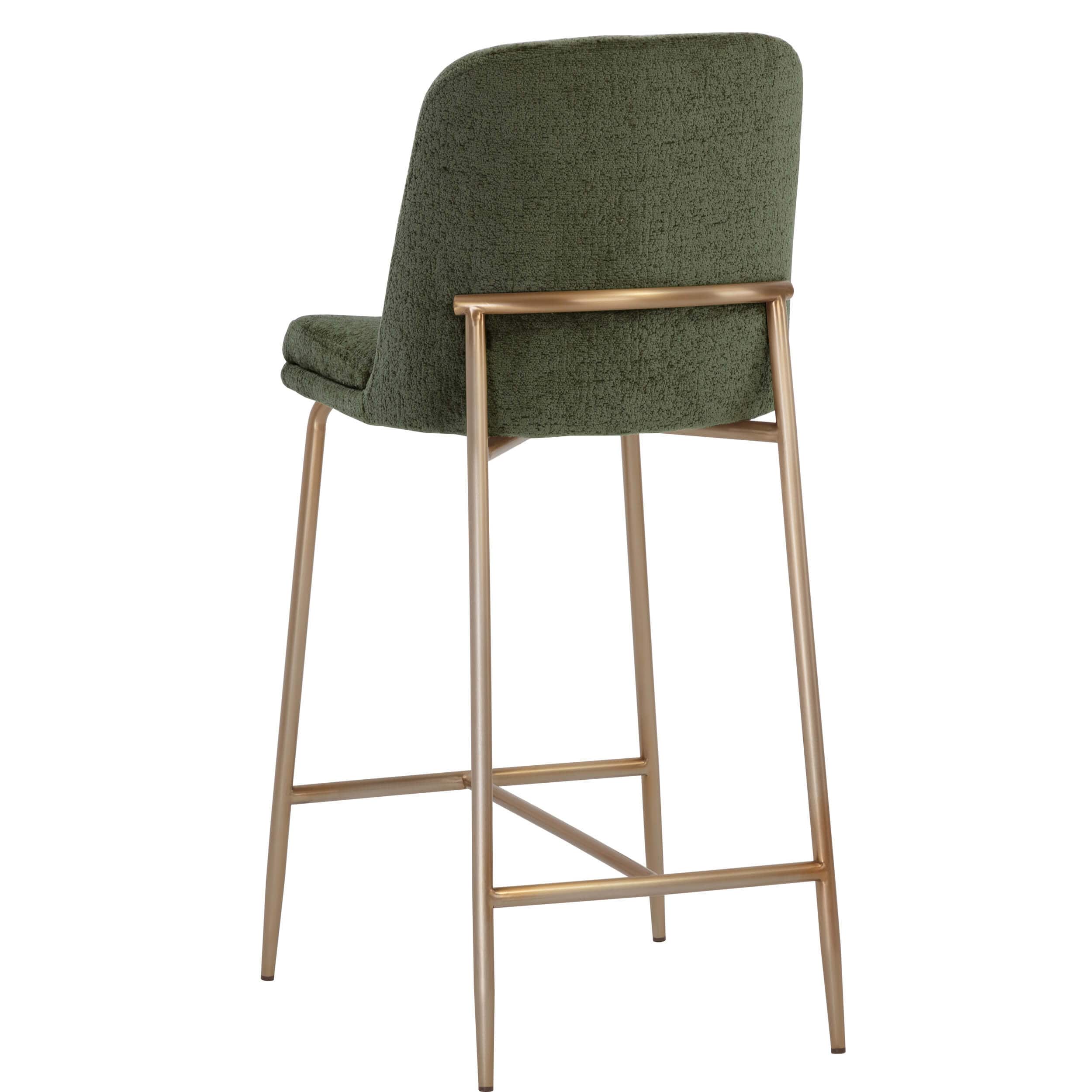 Zeke Counter Stool, Bergen Olive/Antique Brass - Image 3