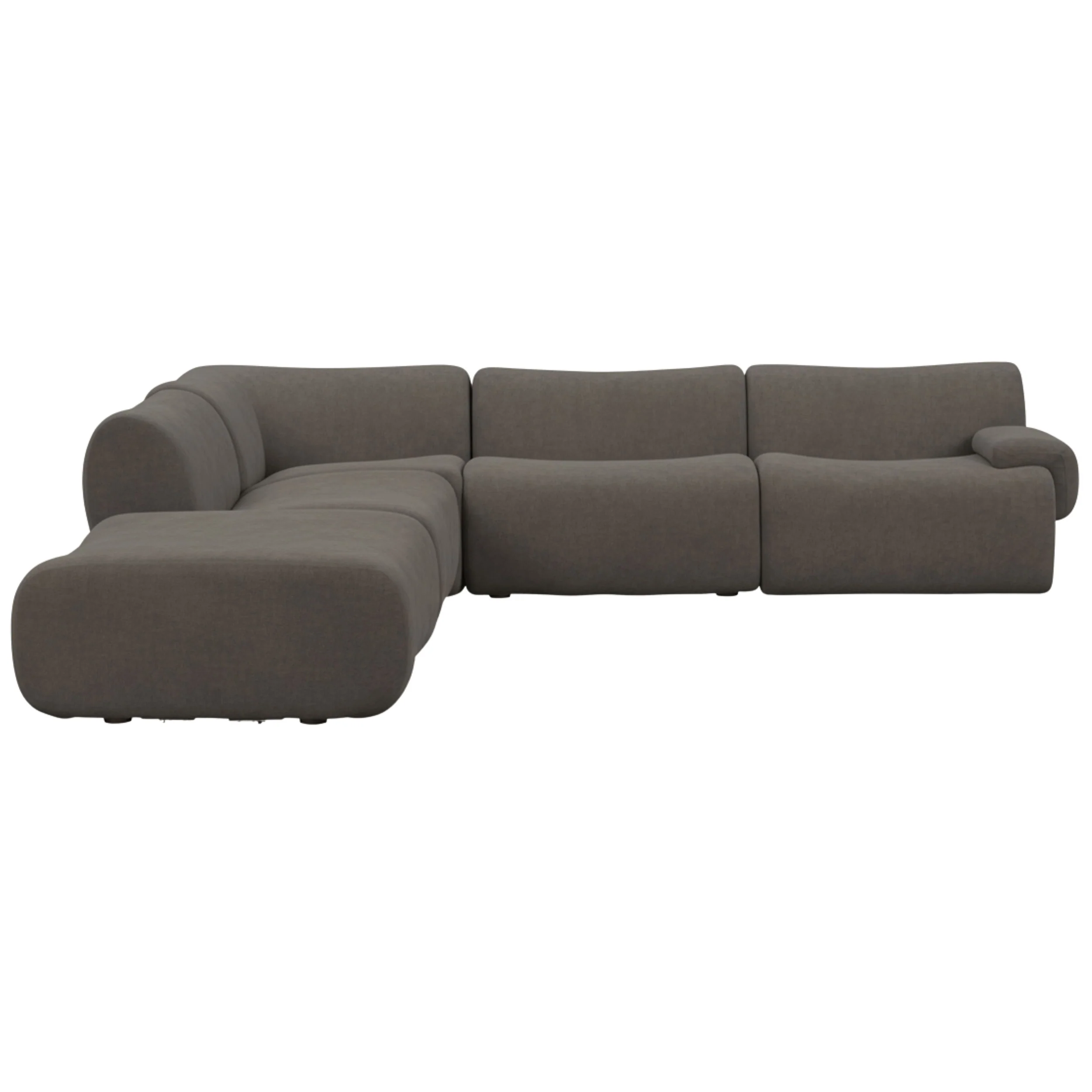 Zenith 5 Piece Modular Sectional, Grey