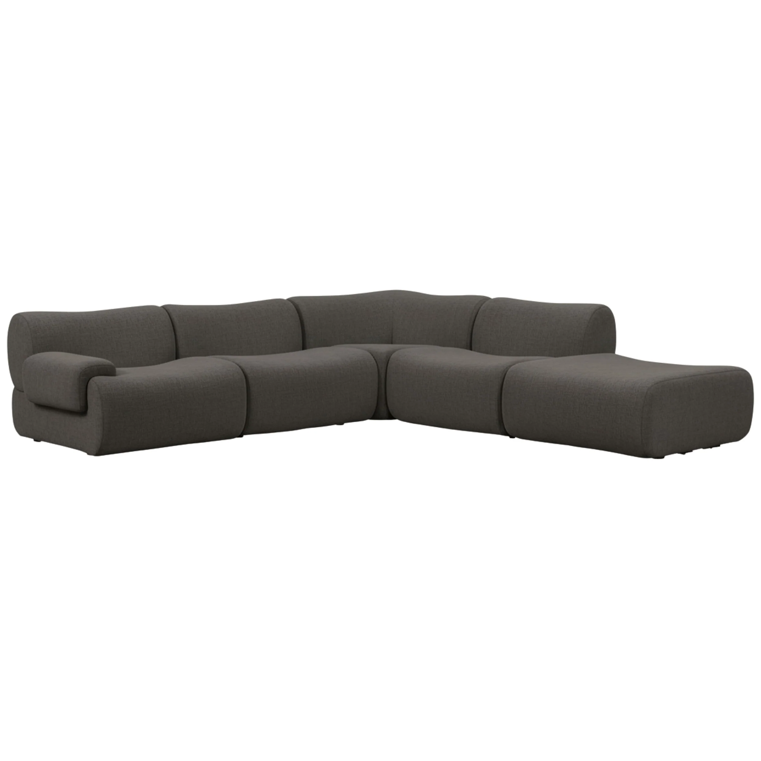 Zenith 5 Piece Modular Sectional, Grey - Image 8