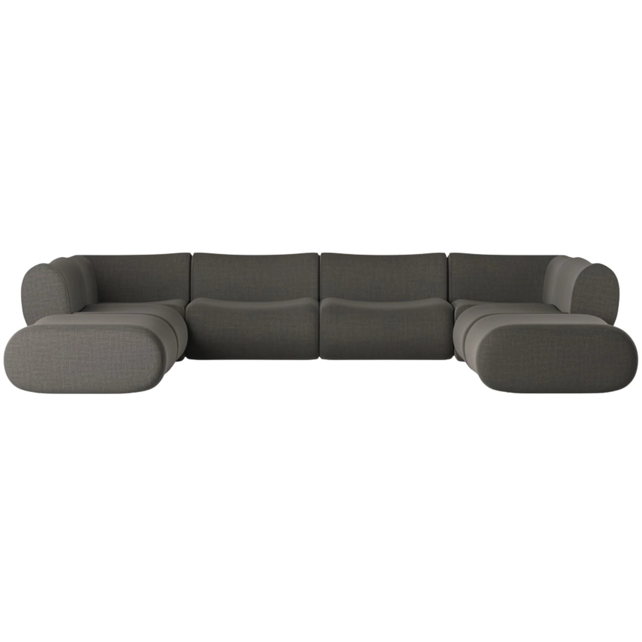 Zenith 8 Piece Modular U-Sectional, Grey