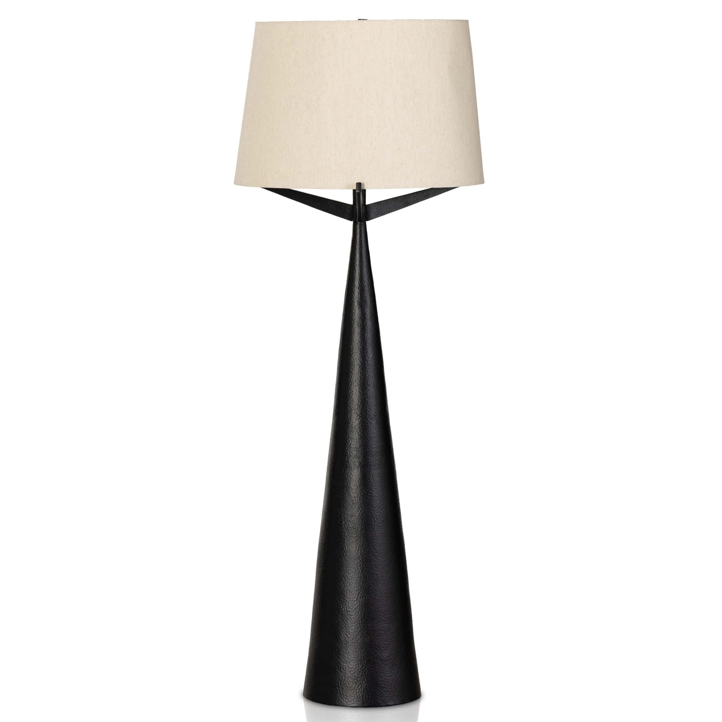 Ziggy Floor Lamp, Hammered Black by Four Hands