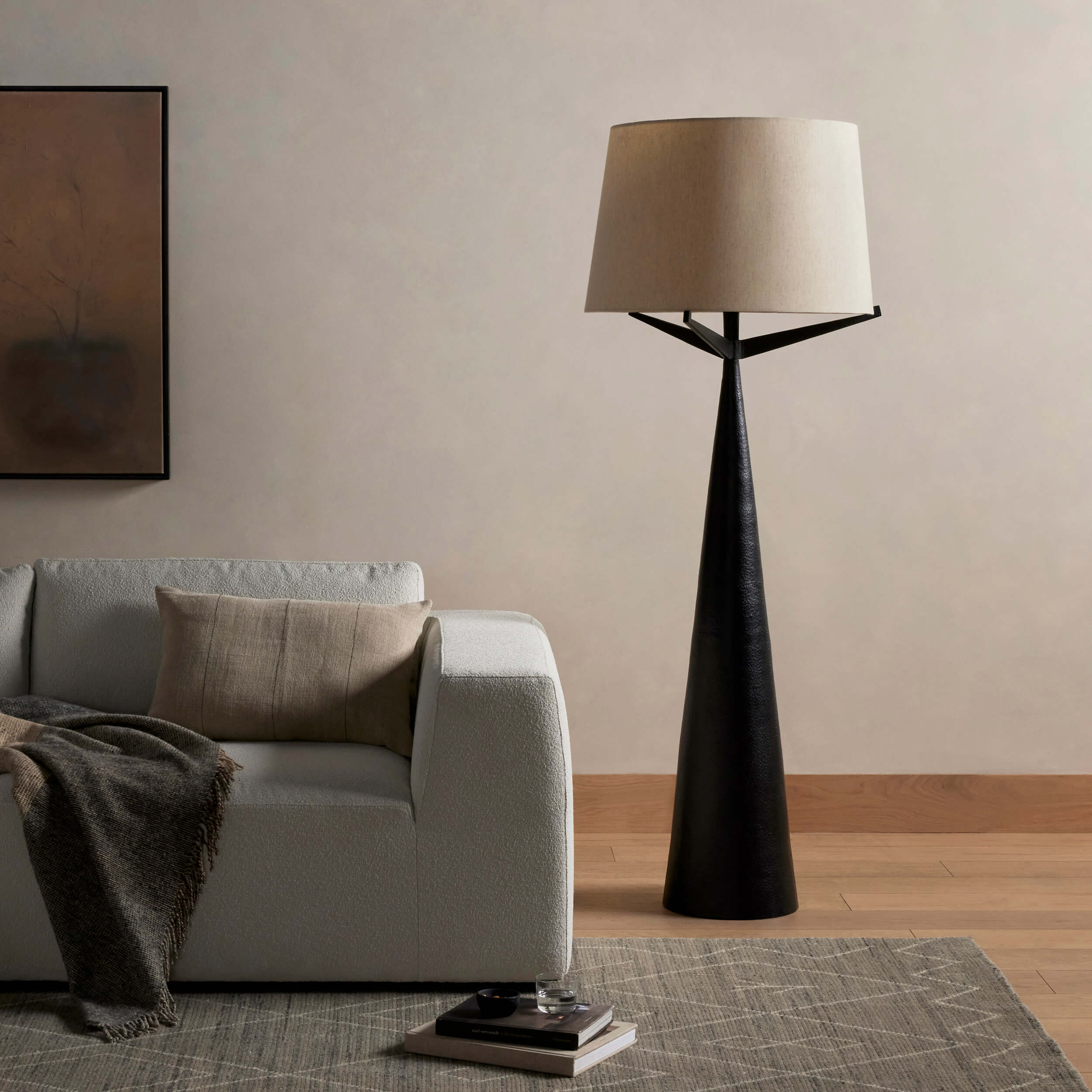 Ziggy Floor Lamp, Hammered Black by Four Hands - Image 6