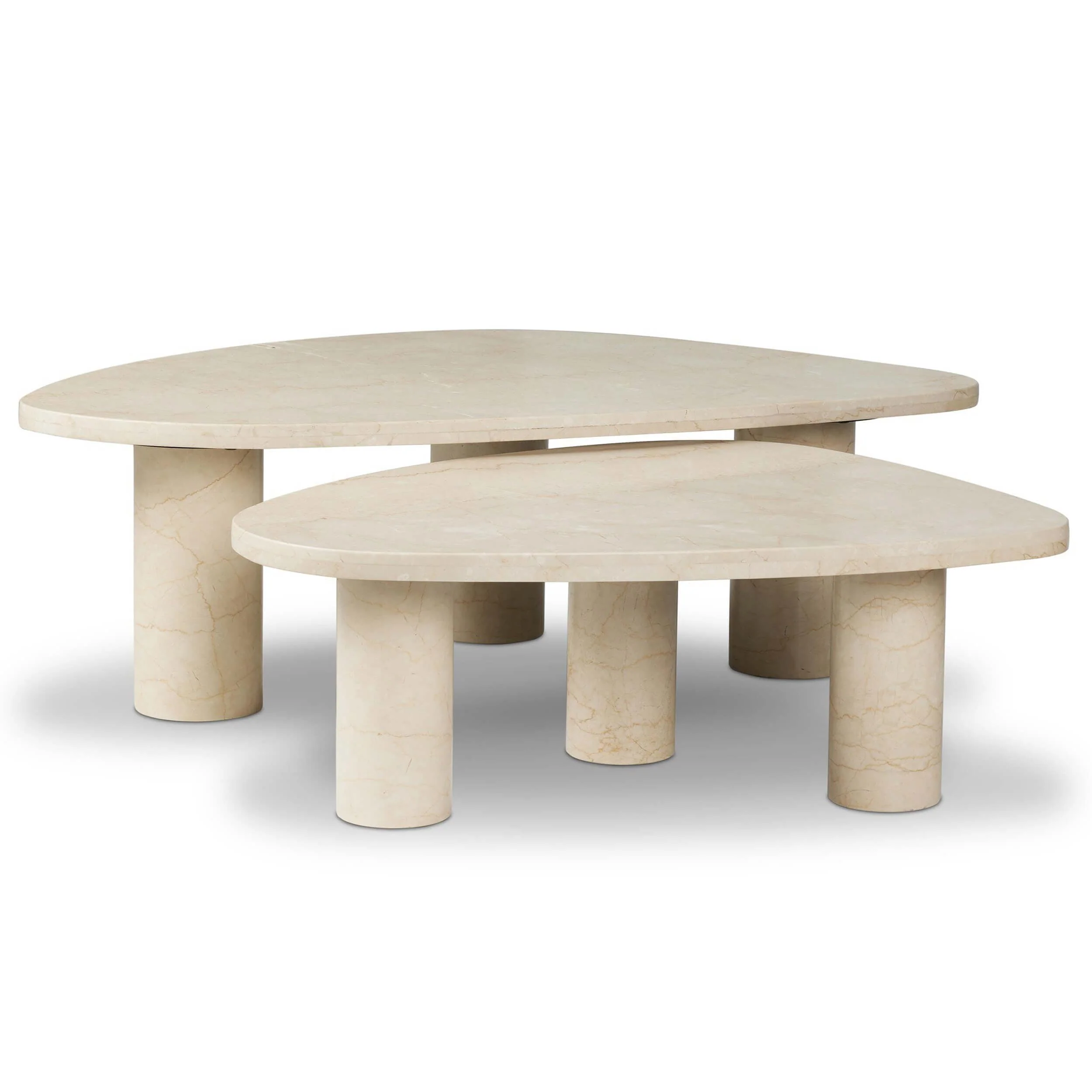 Zion Nesting Coffee Table Set, Cream by Four Hands - Image 3