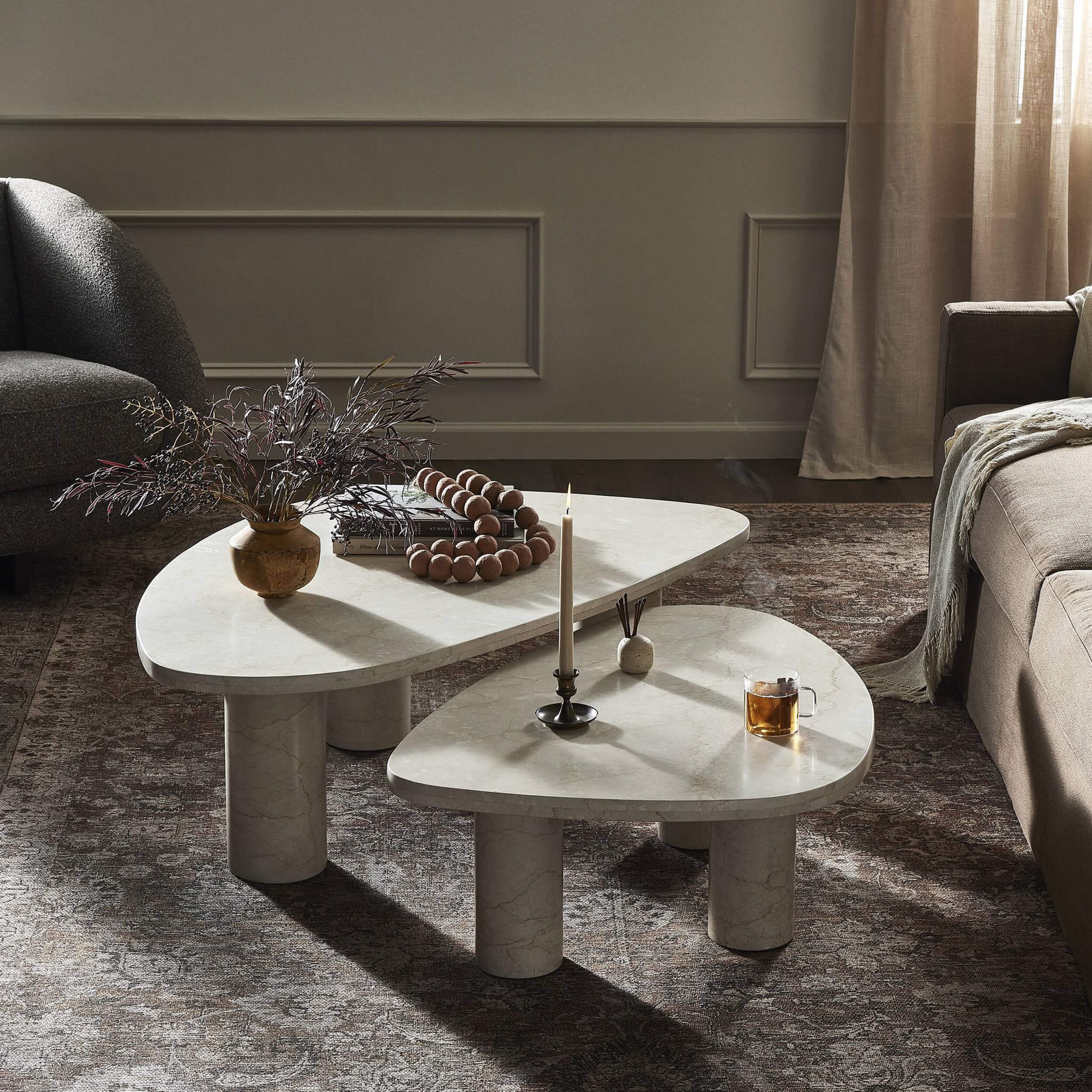Zion Nesting Coffee Table Set, Cream by Four Hands - Image 5