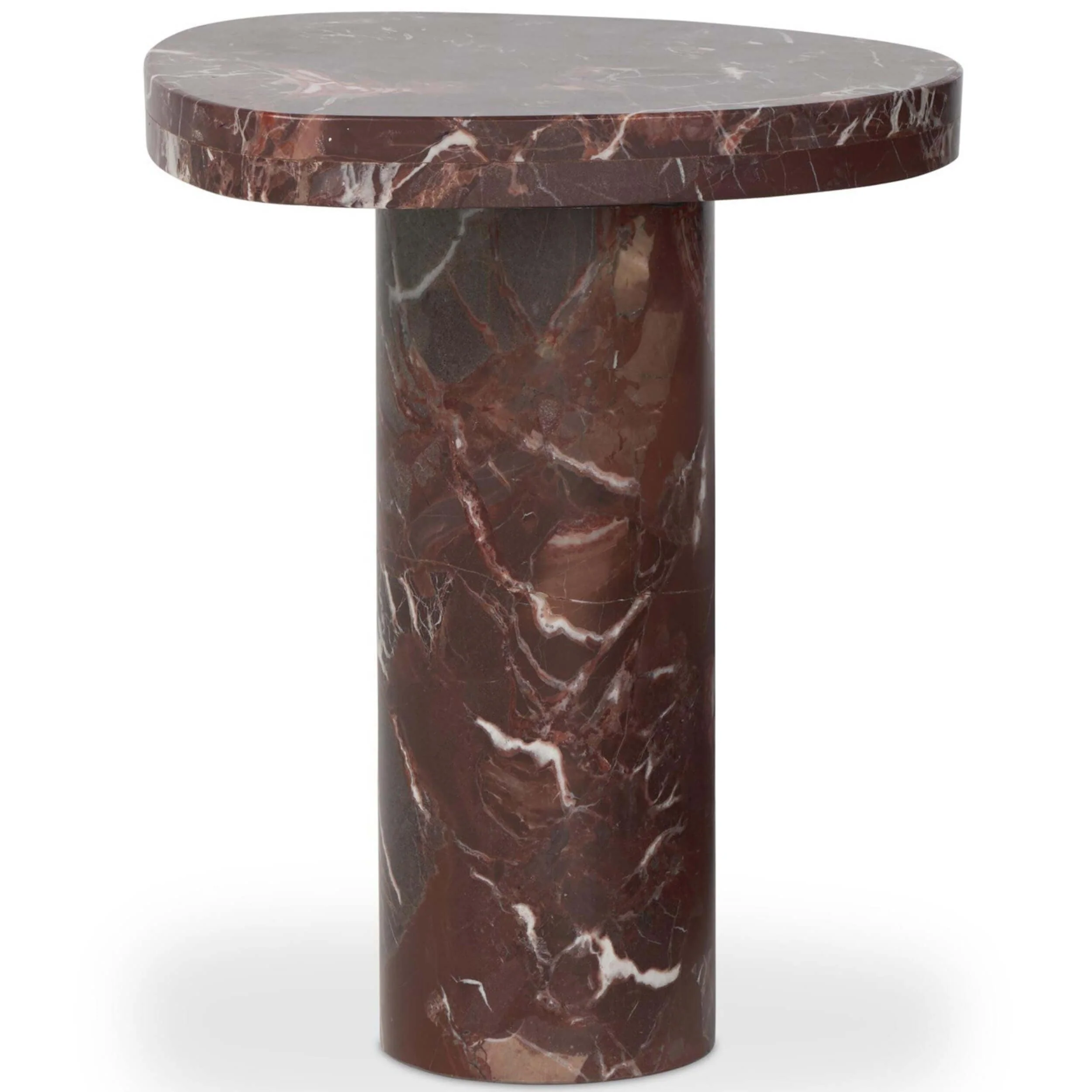 Zion End Table, Merlot Marble by Four Hands