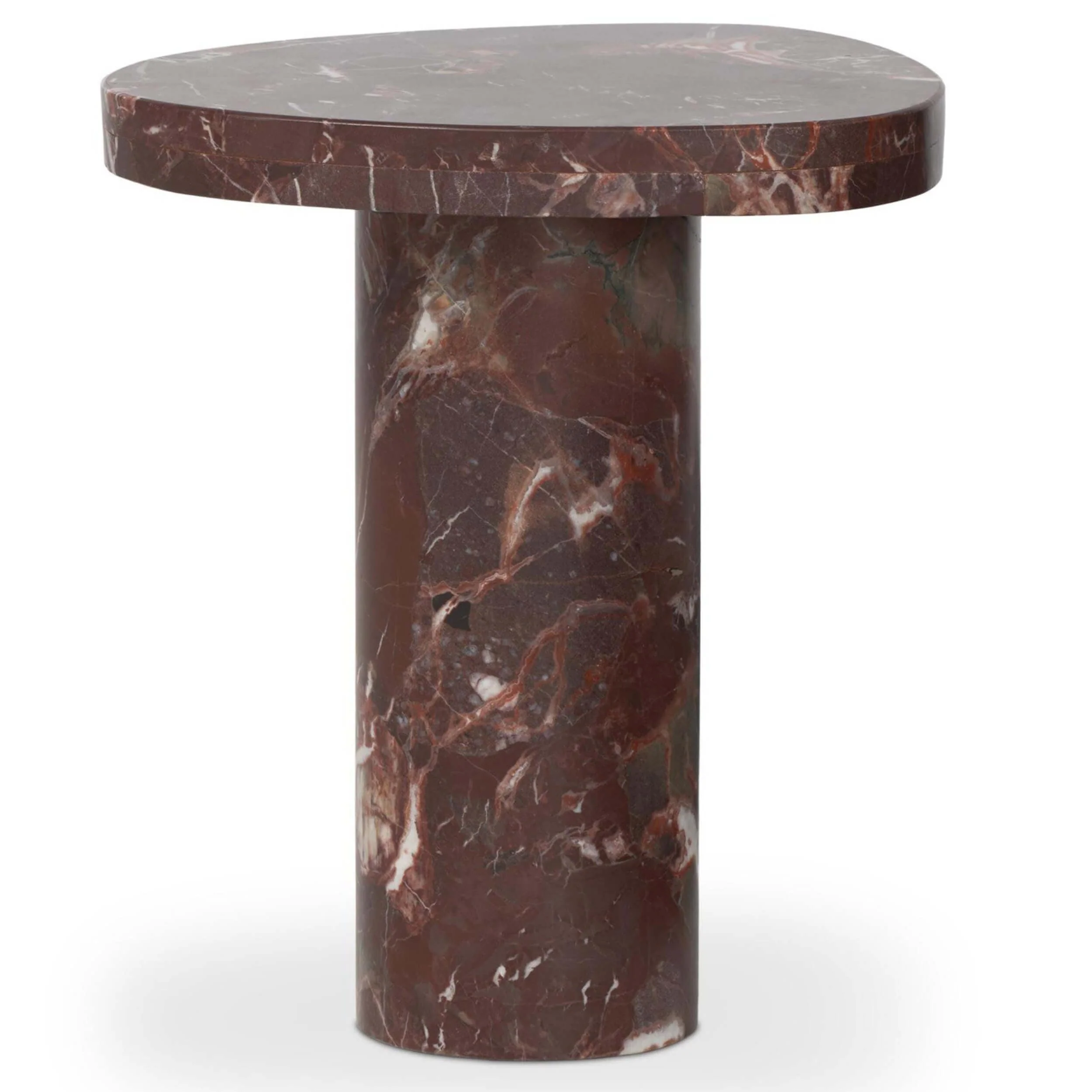 Zion End Table, Merlot Marble by Four Hands - Image 2