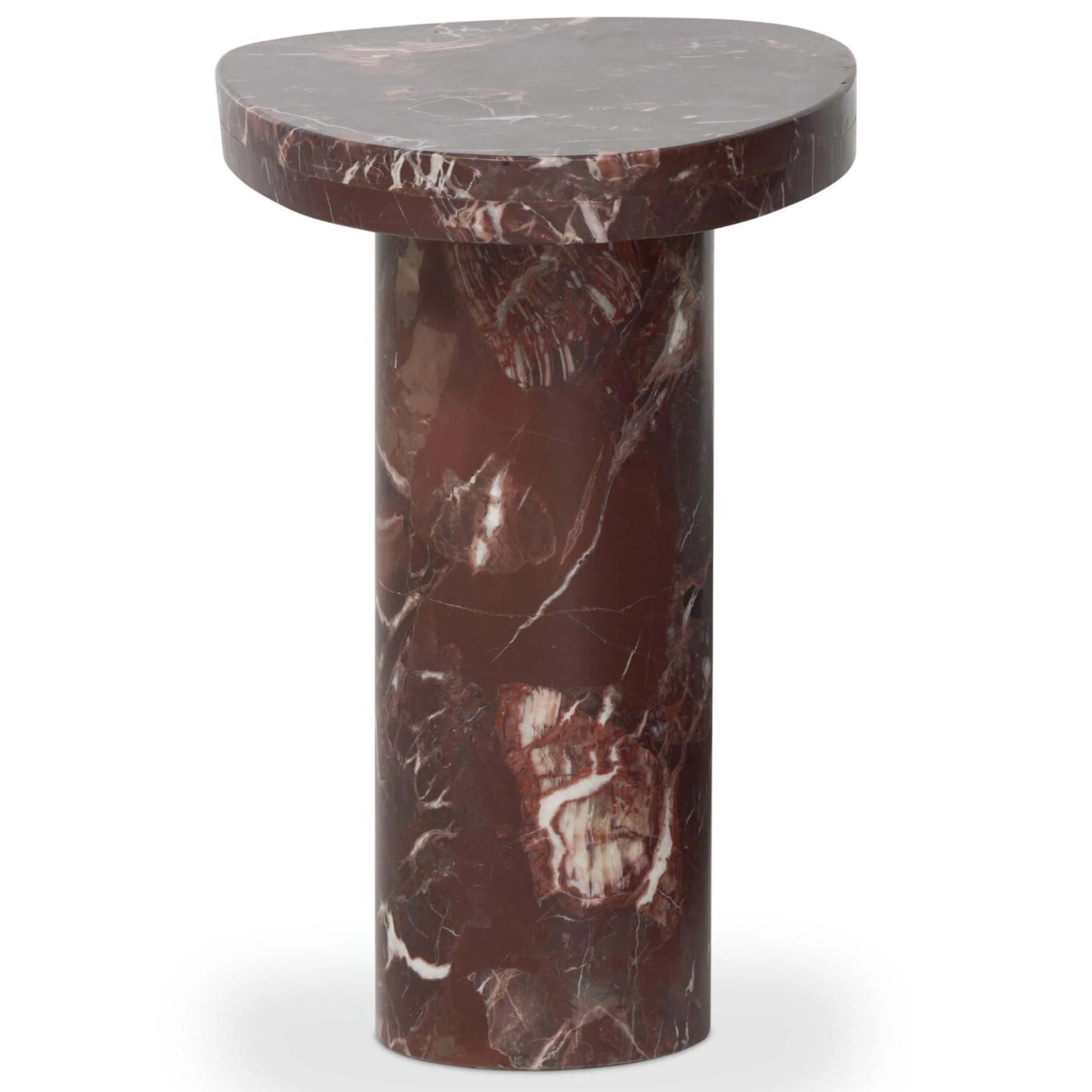 Zion End Table, Merlot Marble by Four Hands - Image 3