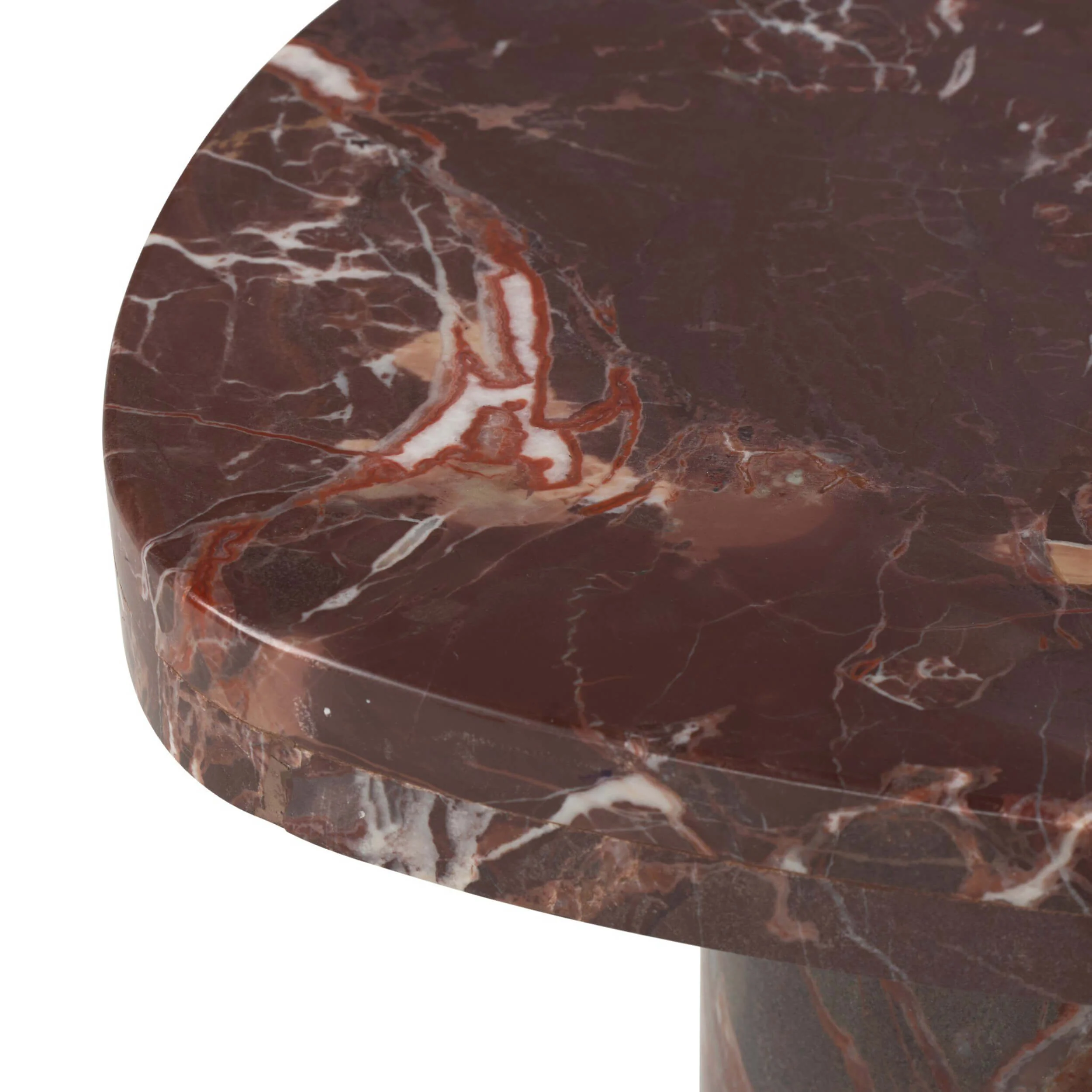 Zion End Table, Merlot Marble by Four Hands - Image 4