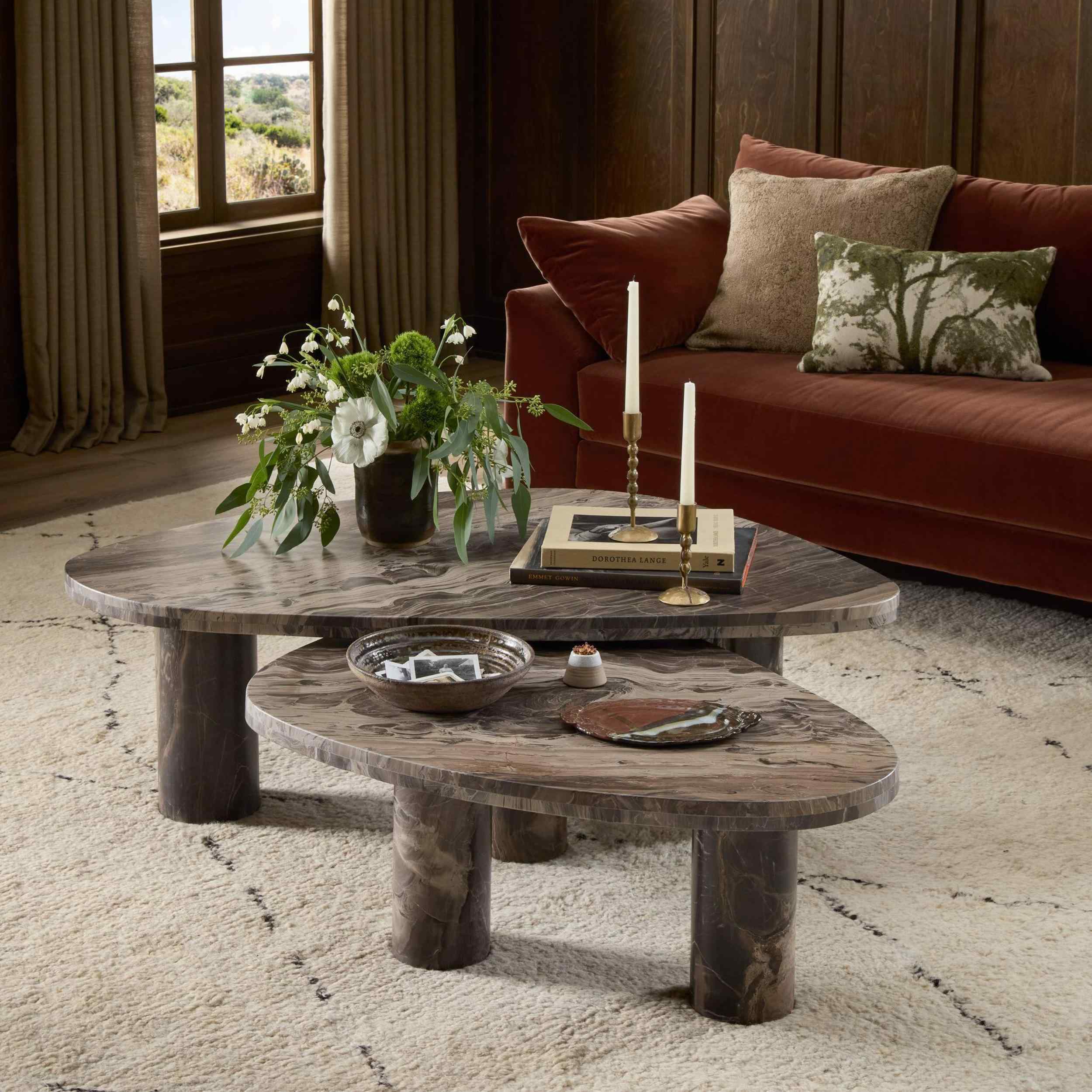 Zion Nesting Coffee Table Set, Rocky Brown by Four Hands - Image 8