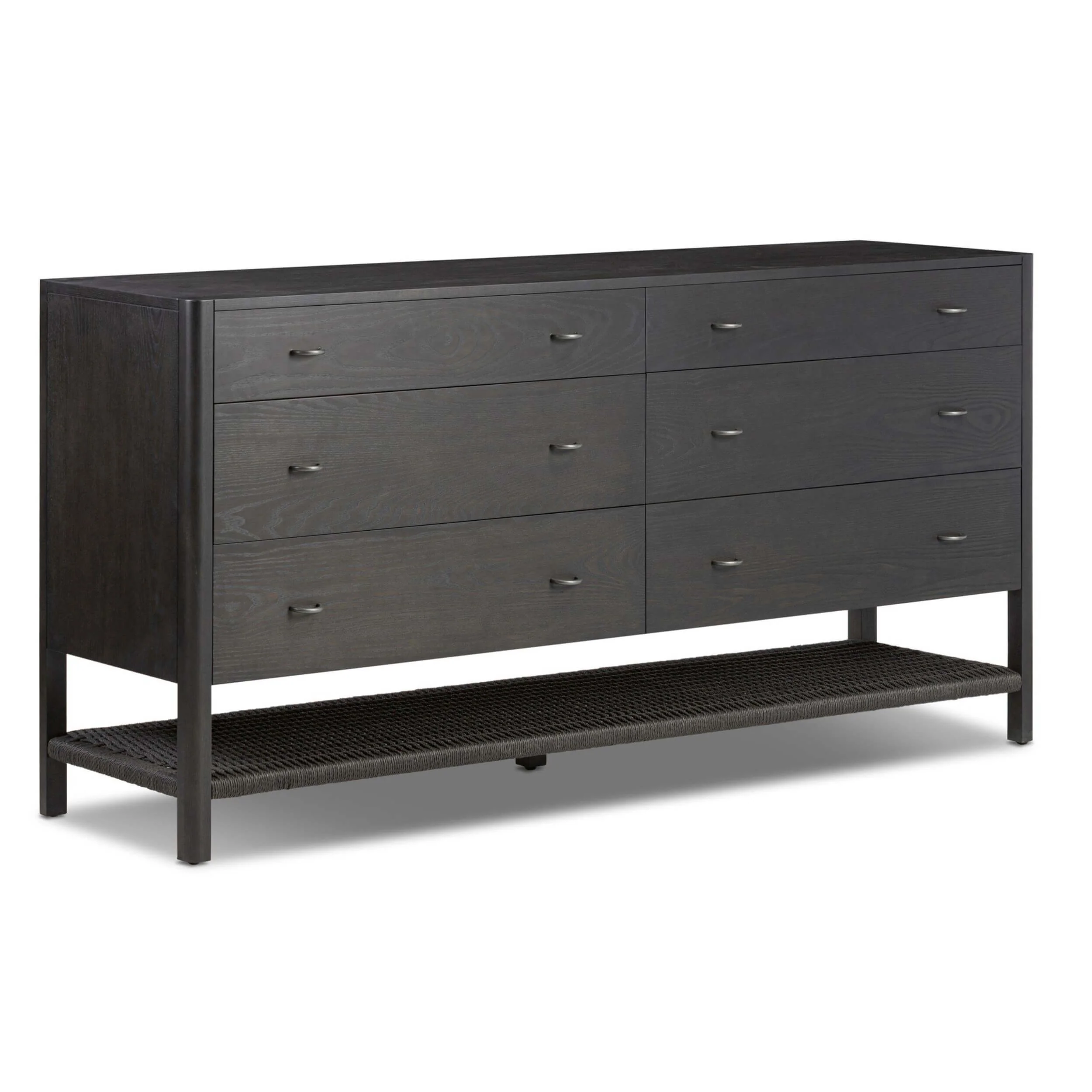 Zuma 6 Drawer Dresser, Smoked Black by Four Hands