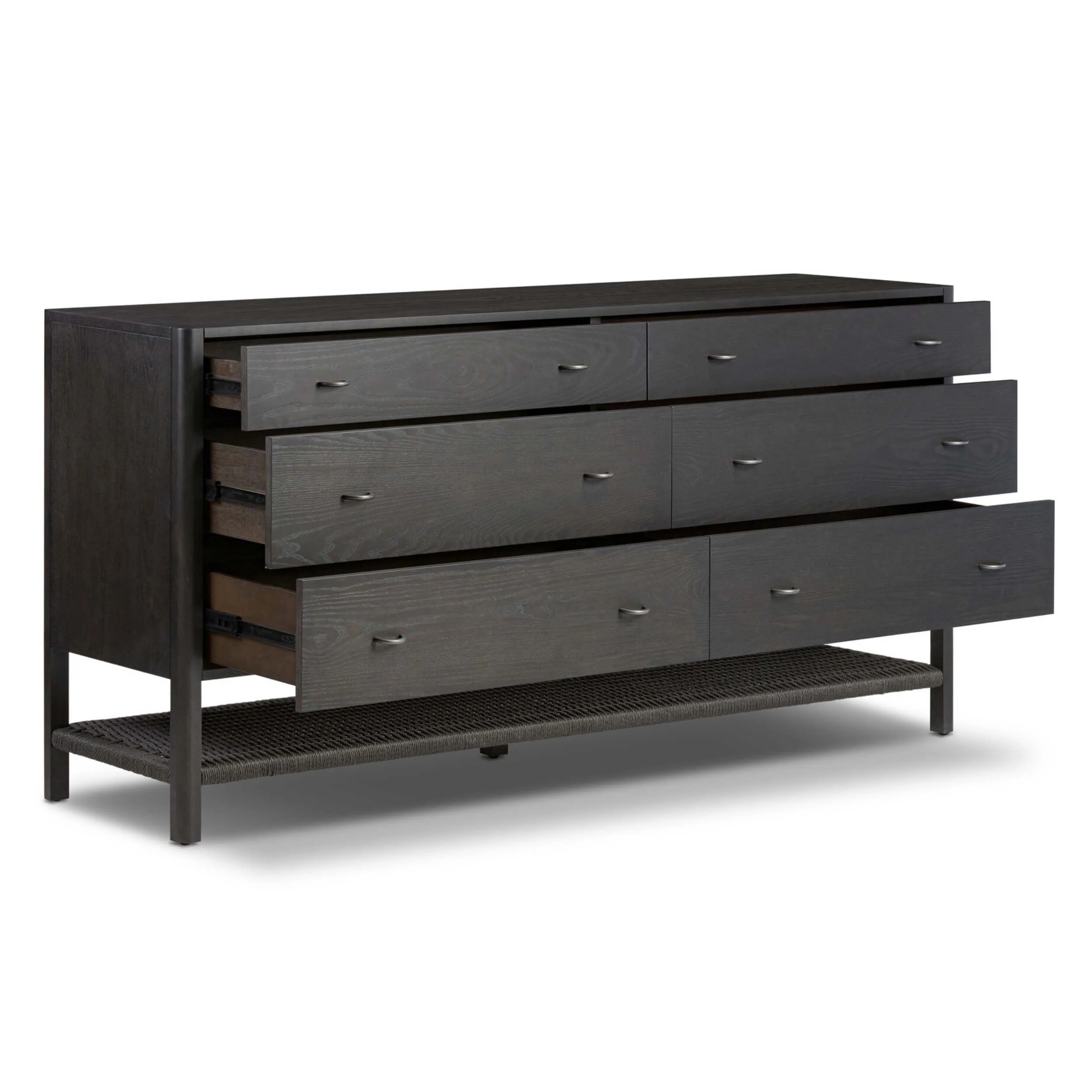 Zuma 6 Drawer Dresser, Smoked Black by Four Hands - Image 6